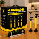 Kit Elevex - Suporte Telescópico e Ajustável, 100% Antiderrapante + Brinde Laser Level Pro 3